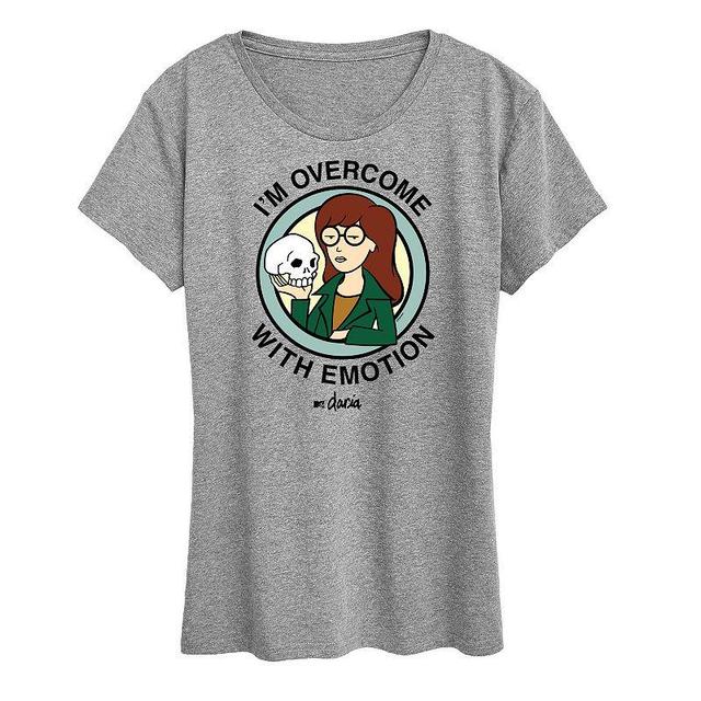 Womens Daria Im Overcome With Emotion Graphic Tee, Girls Grey Gray Product Image