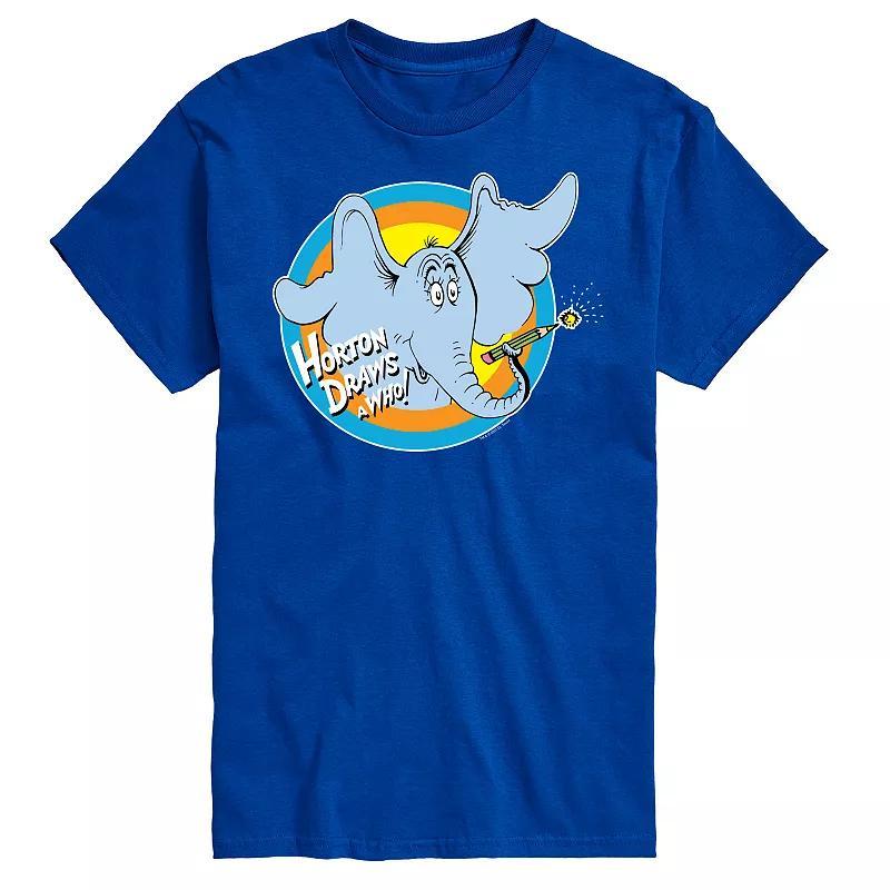 Big & Tall Dr Suess Horton Draws A Who Tee, Mens Product Image