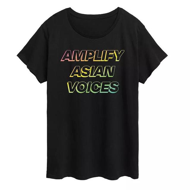 Plus Amplify Asian Voices Graphic Tee, Womens Product Image