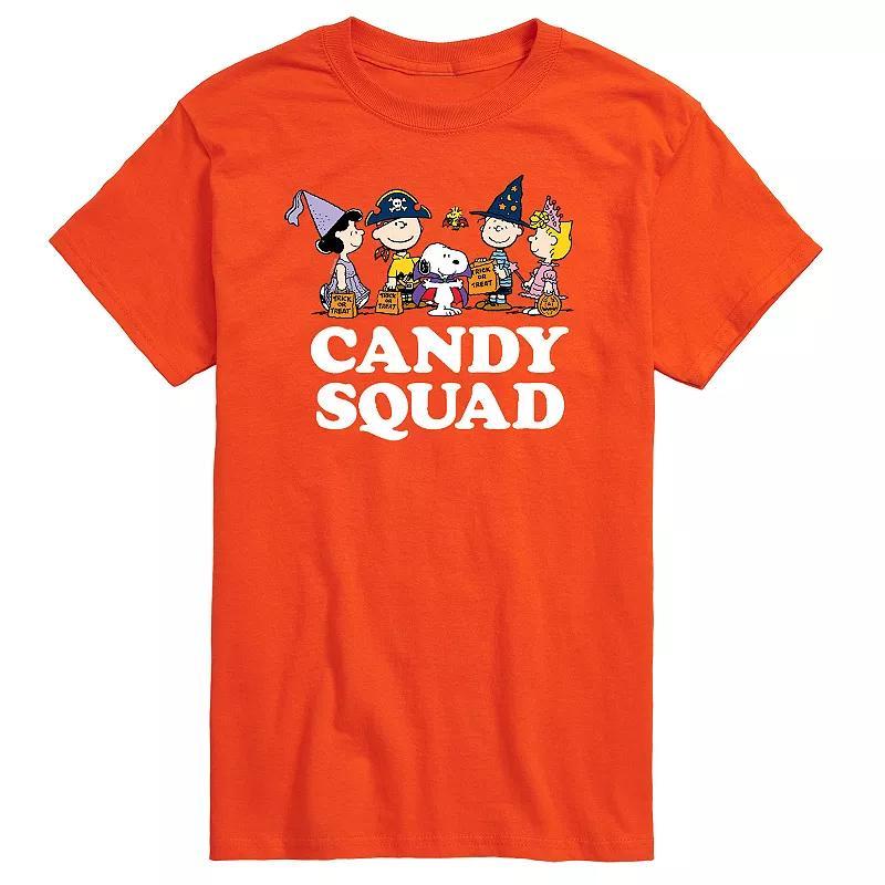 Big & Tall Peanuts Candy Squad Tee, Mens Med Grey Product Image