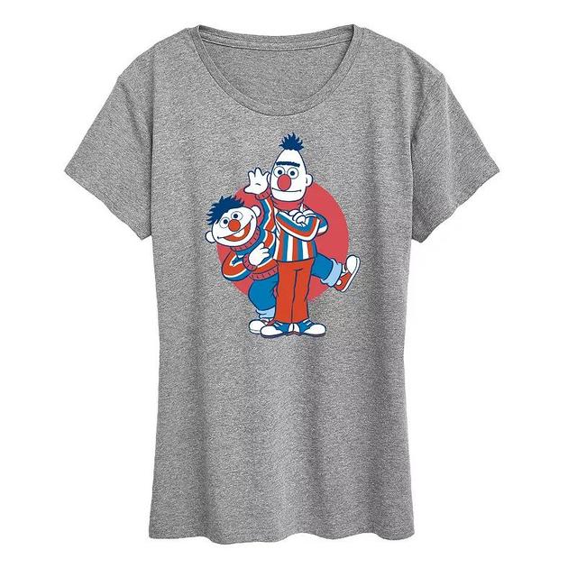 Womens Sesame Street Bert & Ernie USA Graphic Tee Product Image