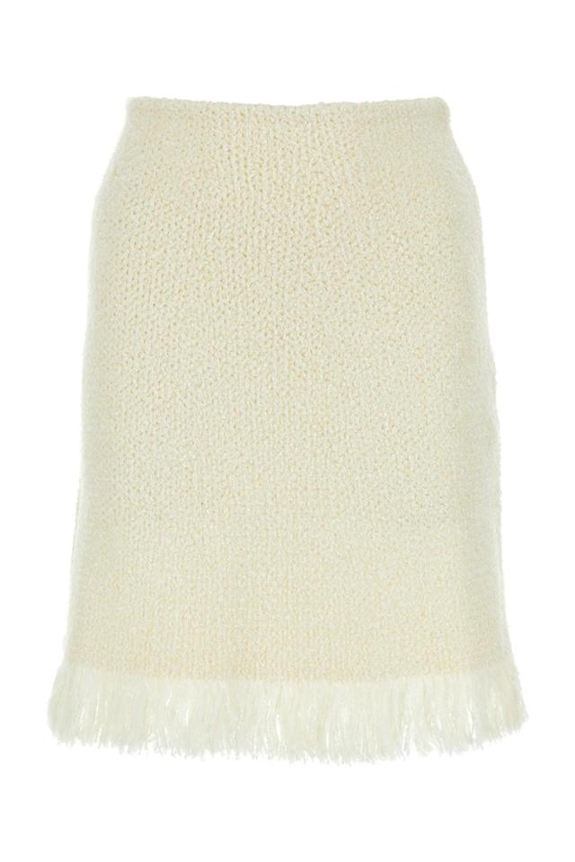 Flared Mini Skirt In White Product Image