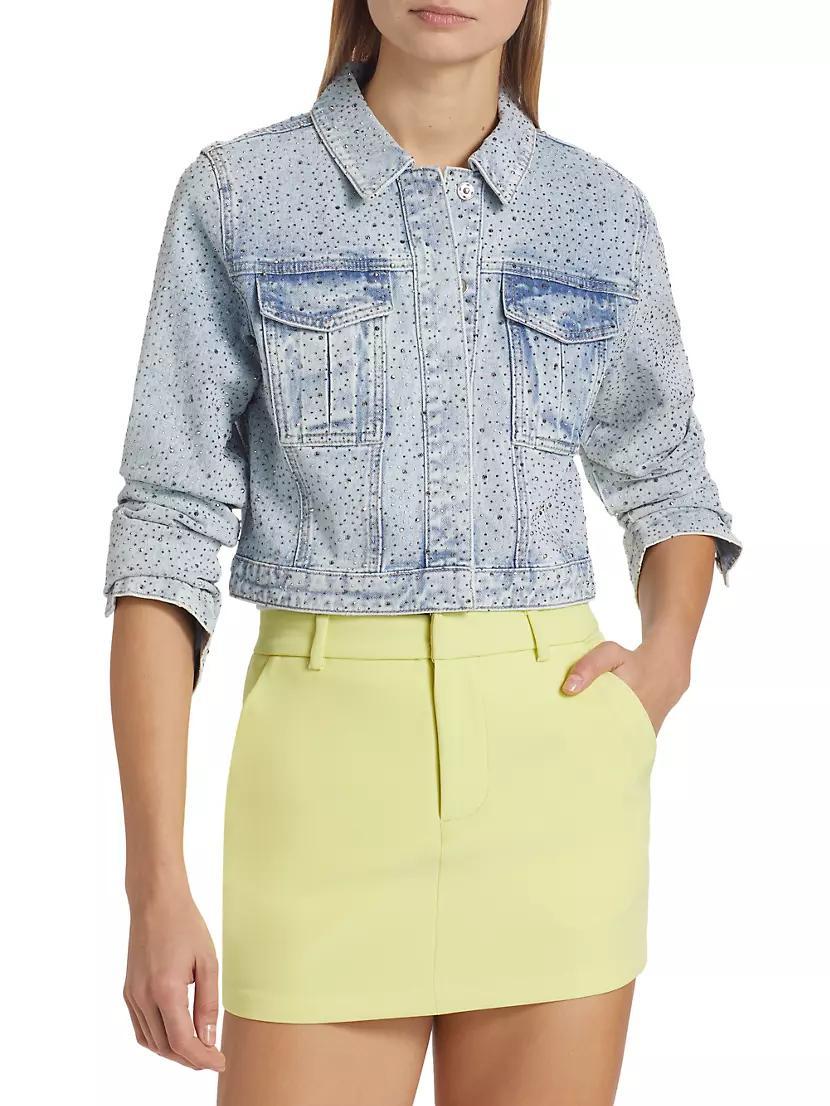 Leona Crystal Denim Jacket Product Image