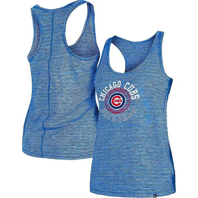 Womens New Era Blue Chicago Cubs Active Racerback Tank Top Product Image