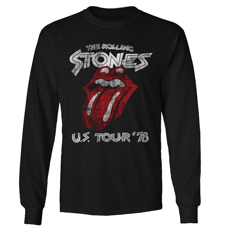 Men's Rolling Stones US Tour 78 Long Sleeve Tee, Size: Medium, Black Product Image