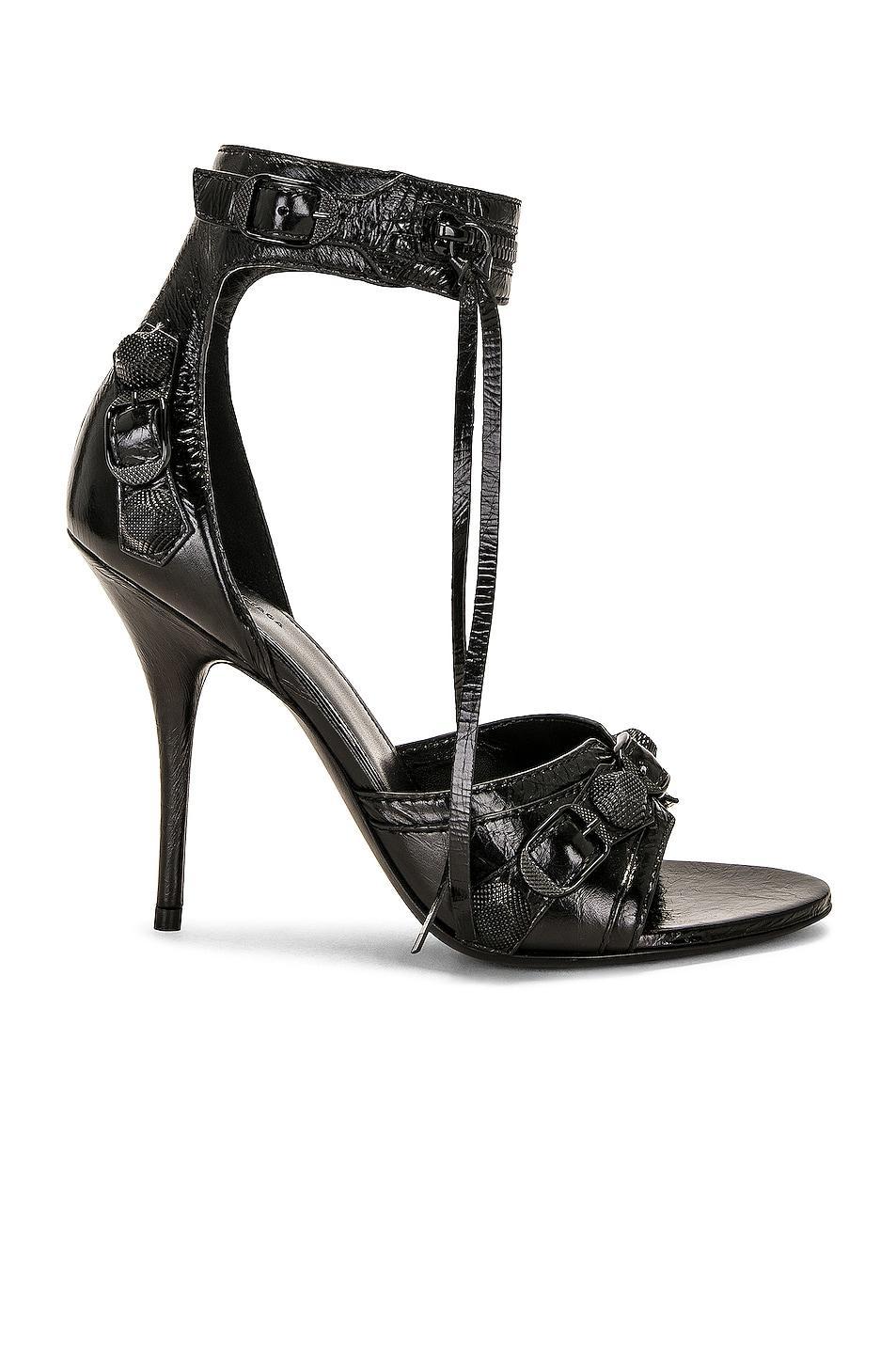 Balenciaga Cagole Sandal in Black - Black. Size 39 (also in ). Product Image