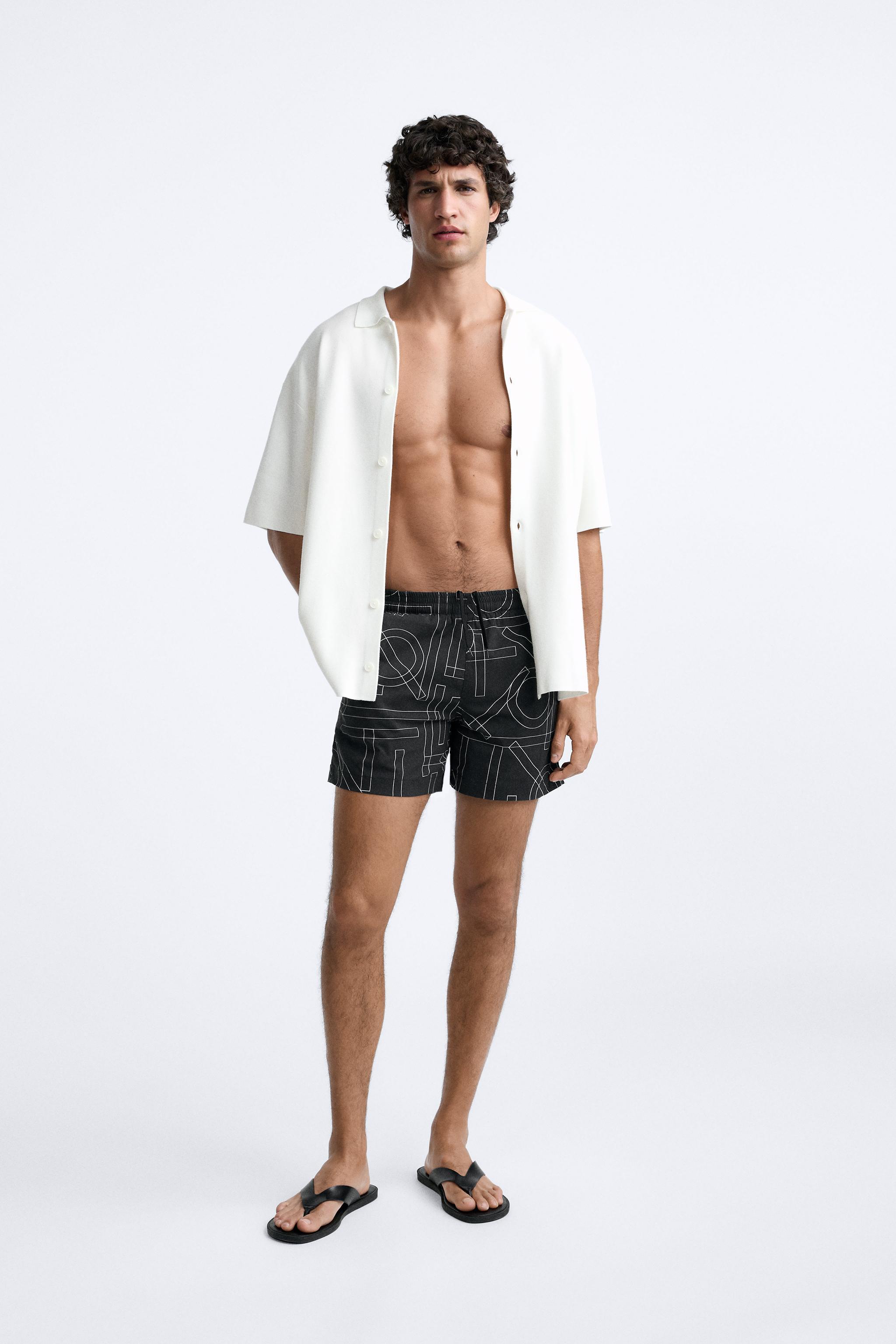 STRUCTURED REGULAR SWIM SHORTS Product Image