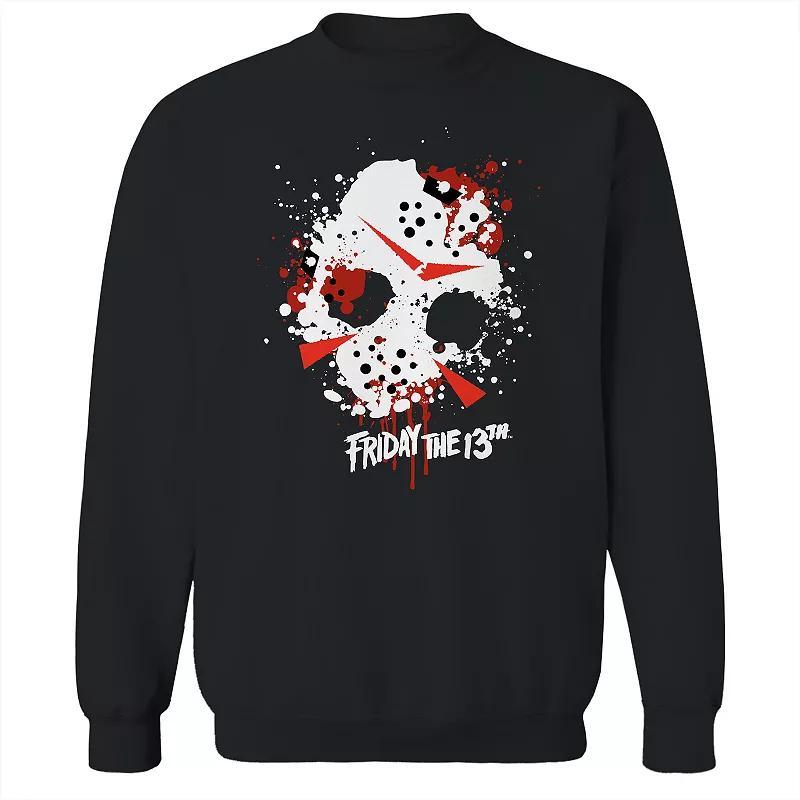 Mens Mask Splatter Graphic Crew Sweatshirt Product Image