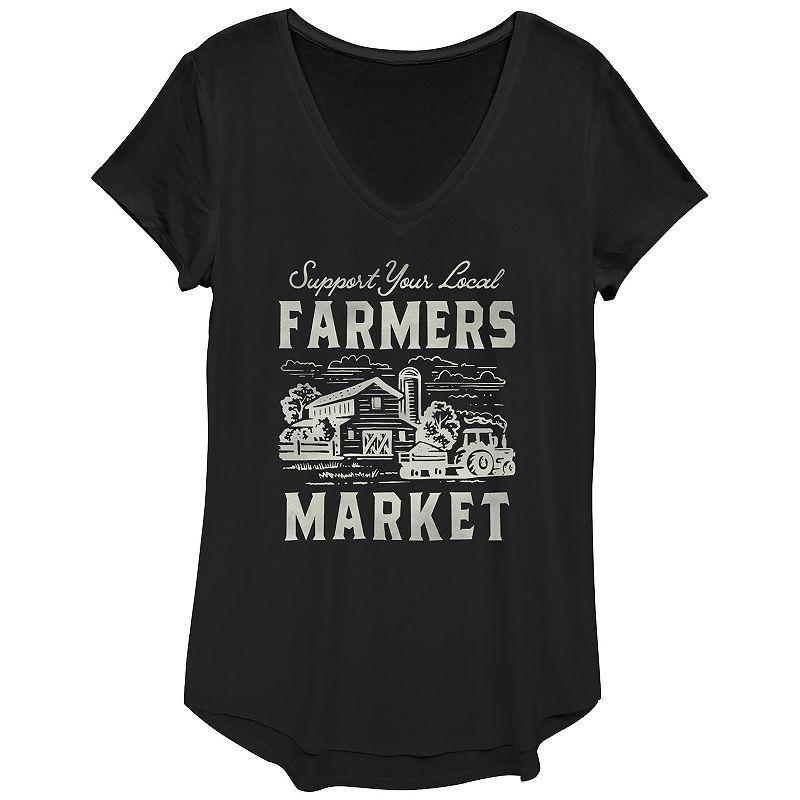 Womens Support Your Local Farmers Market Graphic Tee, Girls Product Image