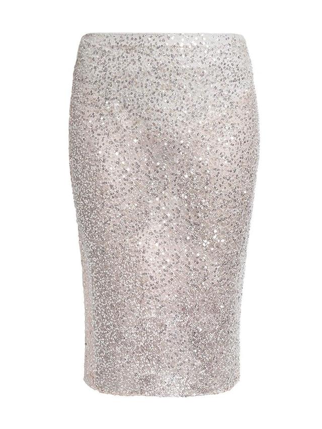 Womens Sheer Sequin Midi-Skirt Product Image