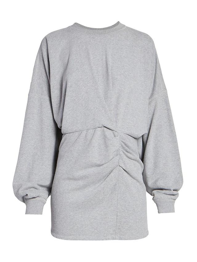 Isabel Marant toile Samuela Ruched Long Sleeve Cotton Sweater Dress Product Image