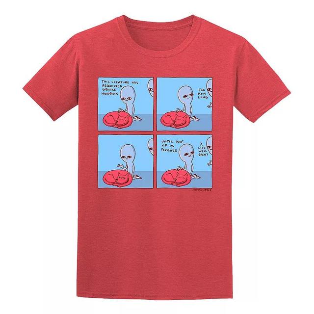 Mens COLAB89 by Threadless Strange Planet Tee Grey Red Product Image