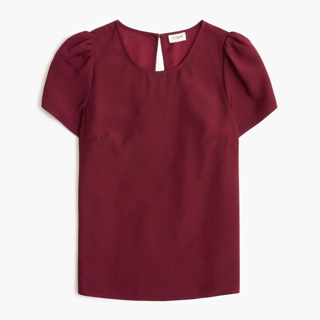 Short-sleeve crepe top Product Image