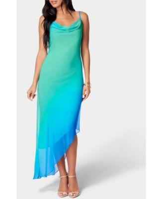 Bebe Womens Asymmetrical Ombre Dress Product Image