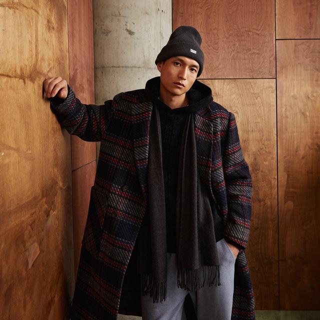 Kith for Bergdorf Goodman Plaid Double Breasted Royce Coat - Nocturnal Male Product Image