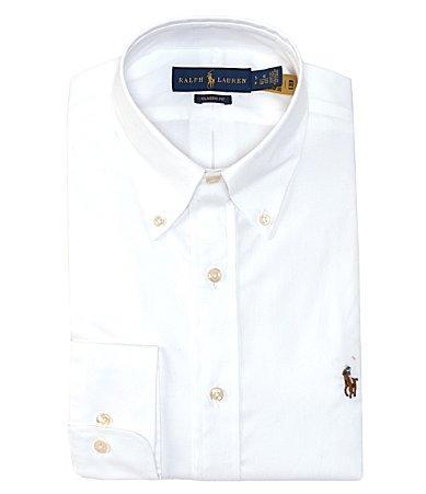 Polo Ralph Lauren Classic-Fit Button Down Collar Solid Dress Shirt Product Image