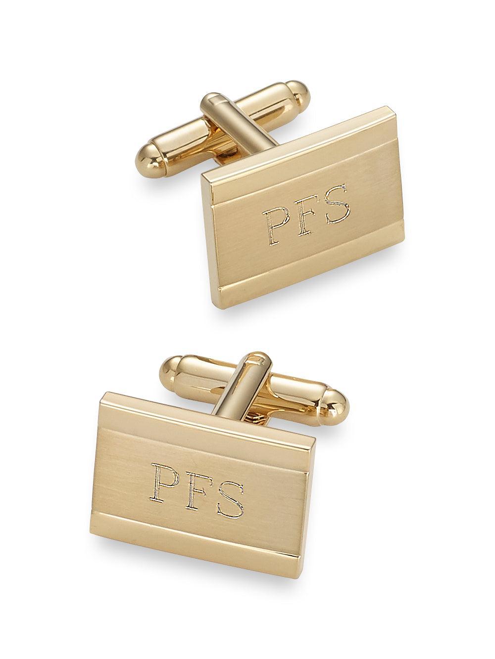 Engravable Cufflinks - Gold Product Image