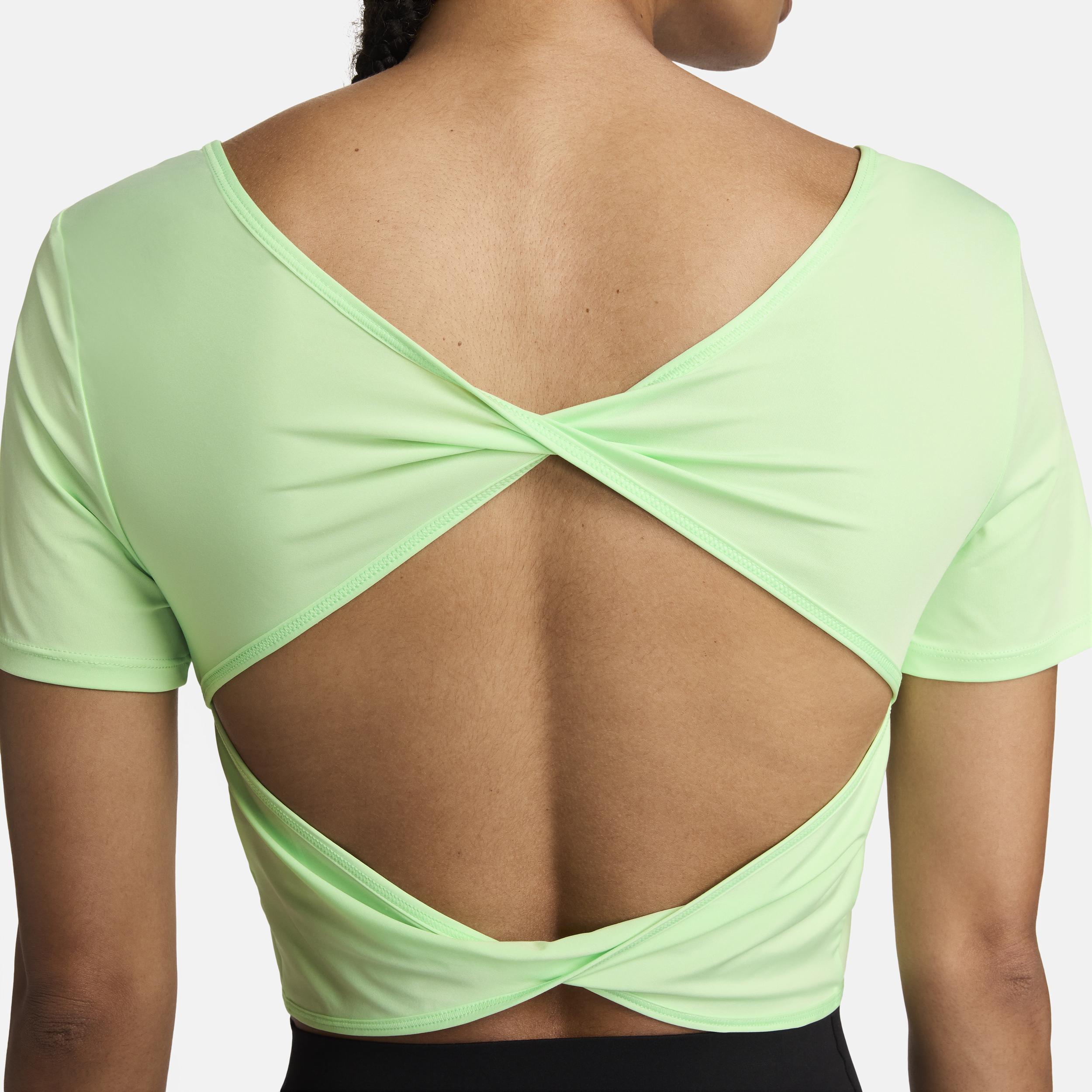 Nike One Classic Women's Dri-FIT Short-Sleeve Cropped Twist Top Product Image