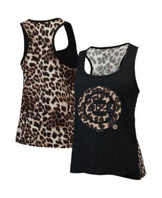 Womens Majestic Threads Black San Francisco Giants Leopard Tank Top Product Image