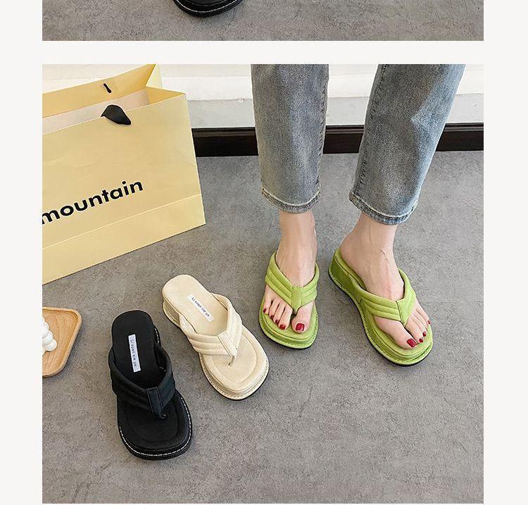 Platform Wedge Heel Flip-Flops Product Image