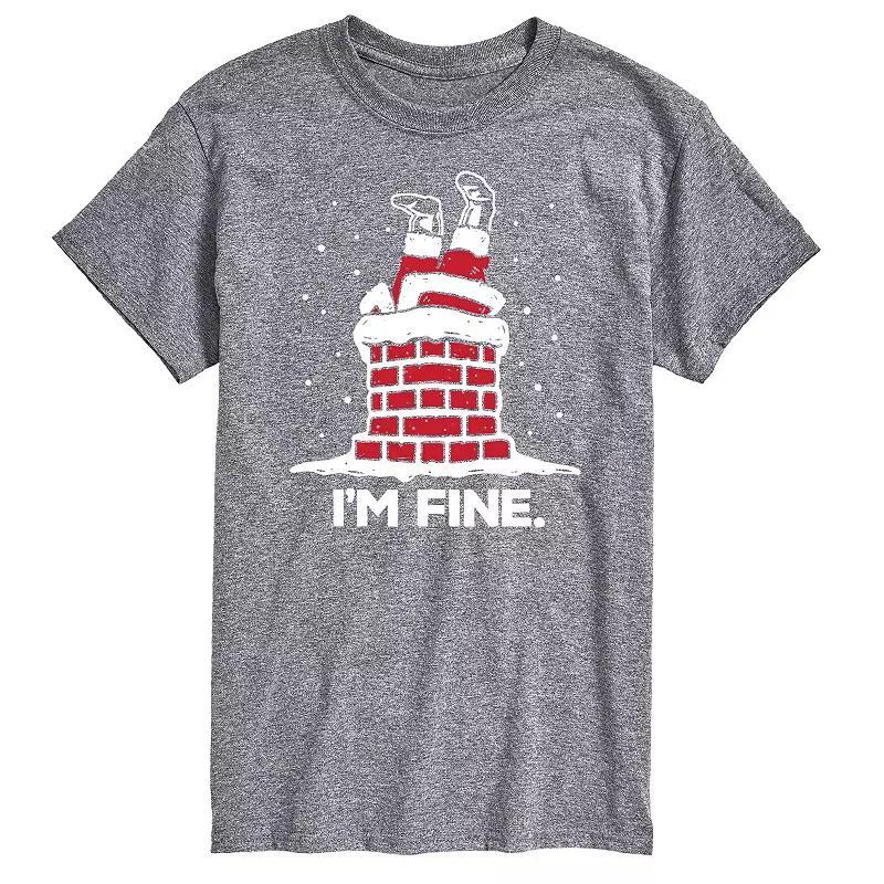 Mens Im Fine Santa Chimney Graphic Tee Black Product Image