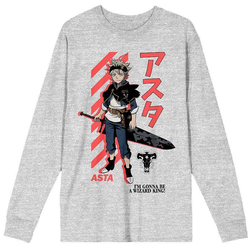 Mens Black Clover Asta Graphic Tee Grey Product Image