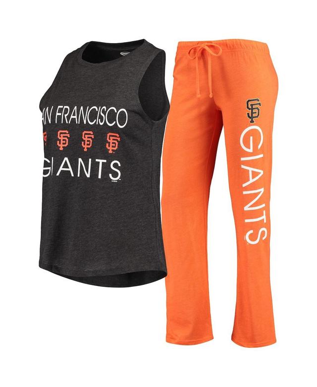 Womens Concepts Sport Orange San Francisco Giants Meter Muscle Tank Top and Pants Sleep Set - Orange Product Image