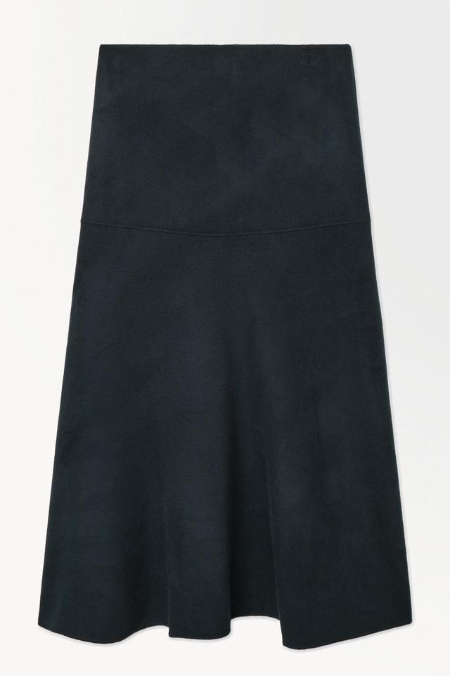 WOOL-BLEND A-LINE MIDI SKIRT Product Image