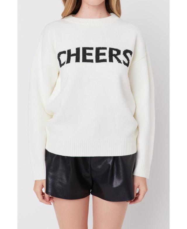 English Factory Womens Cheers Holiday Sweater Product Image