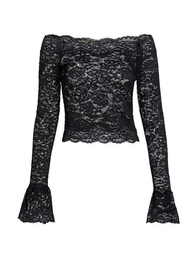 Womens Maribeth Lace Off-The-Shoulder Top Product Image