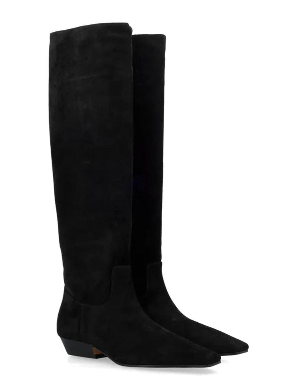 Marfa Knee Boot Suede In Black Product Image