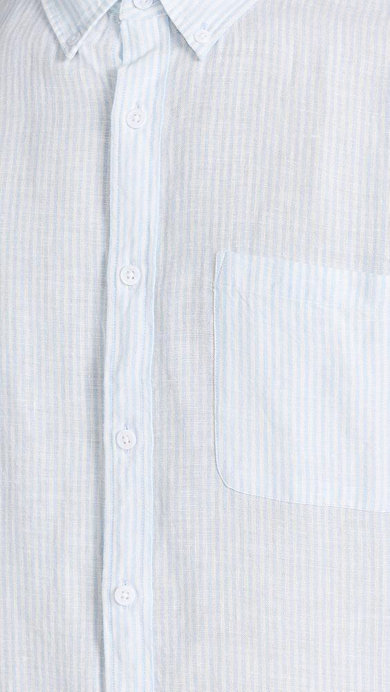 Club Monaco Stripe Linen Button Down Shirt | Shopbop Product Image