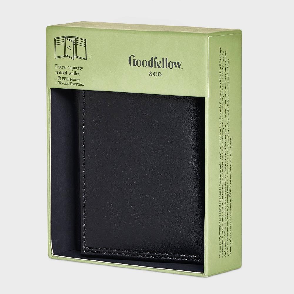 Men's RFID Trifold Wallet - Goodfellow & Co™ Black Product Image