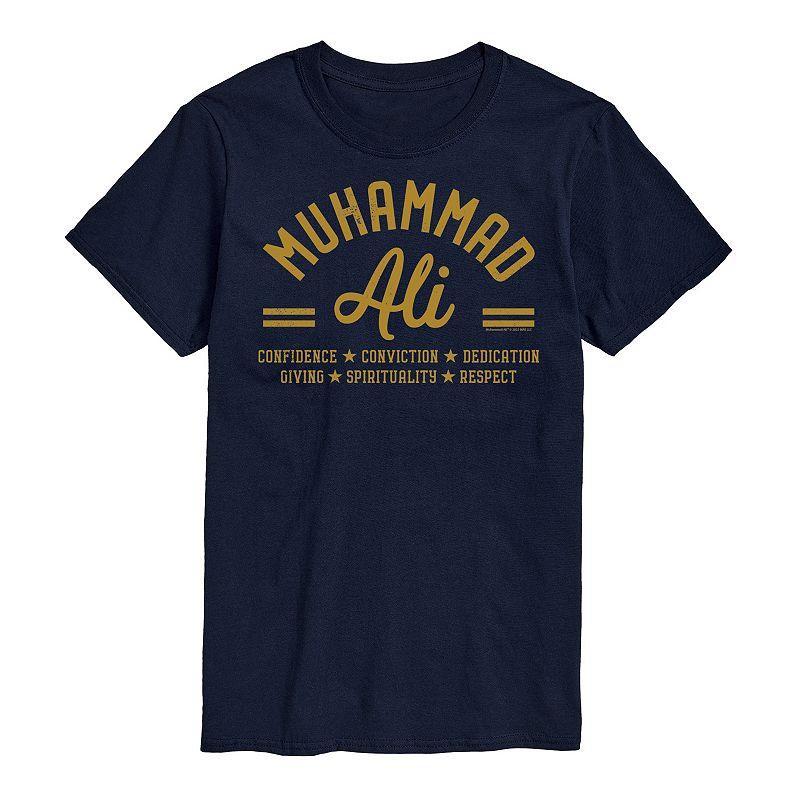 Big & Tall Muhammad Ali Principles Tee, Mens Blue Product Image