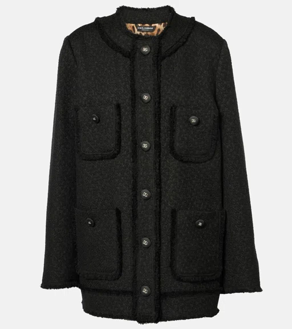 Tweed Jacket In Black Product Image