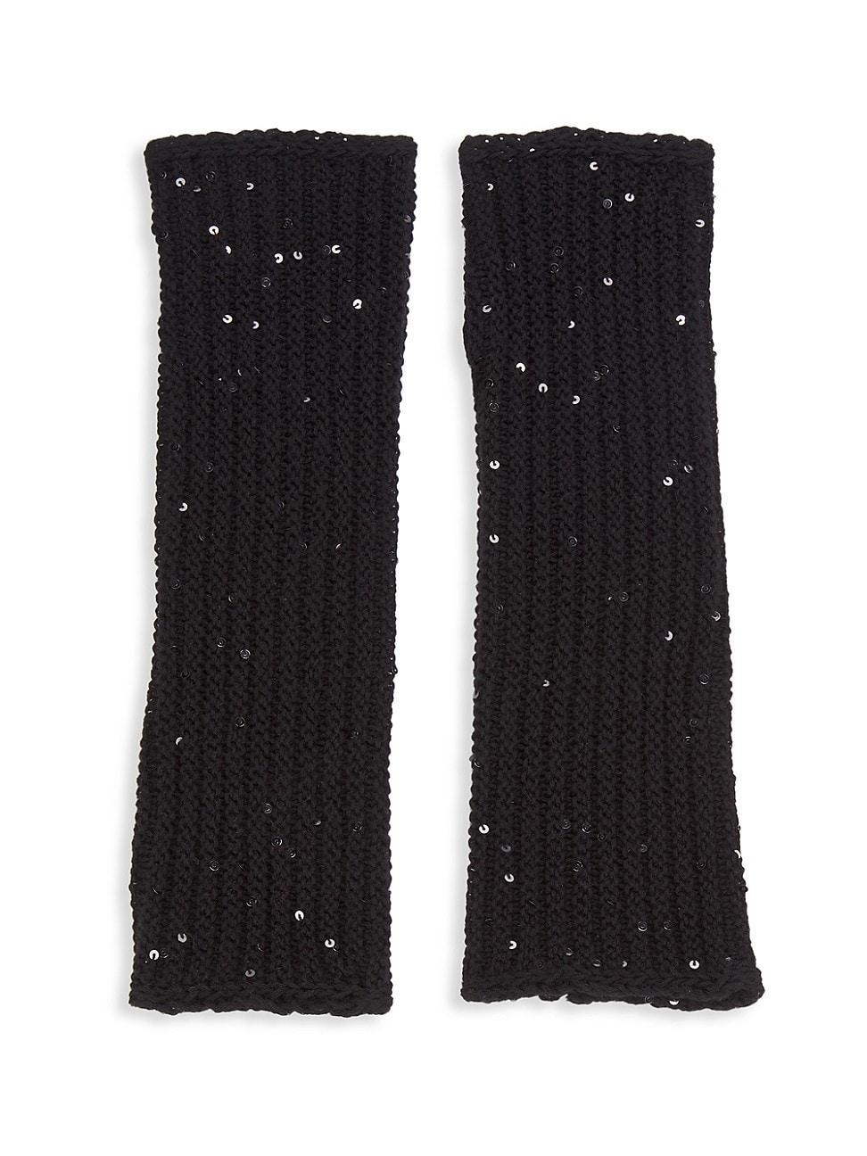 Womens Sequined Fingerless Gloves Product Image