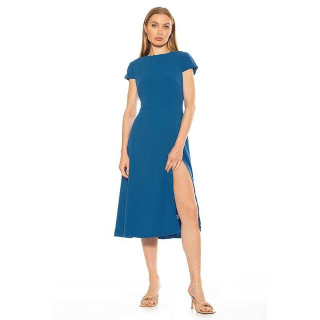 Womens ALEXIA ADMOR Lily High-Slit Midi Dress Product Image