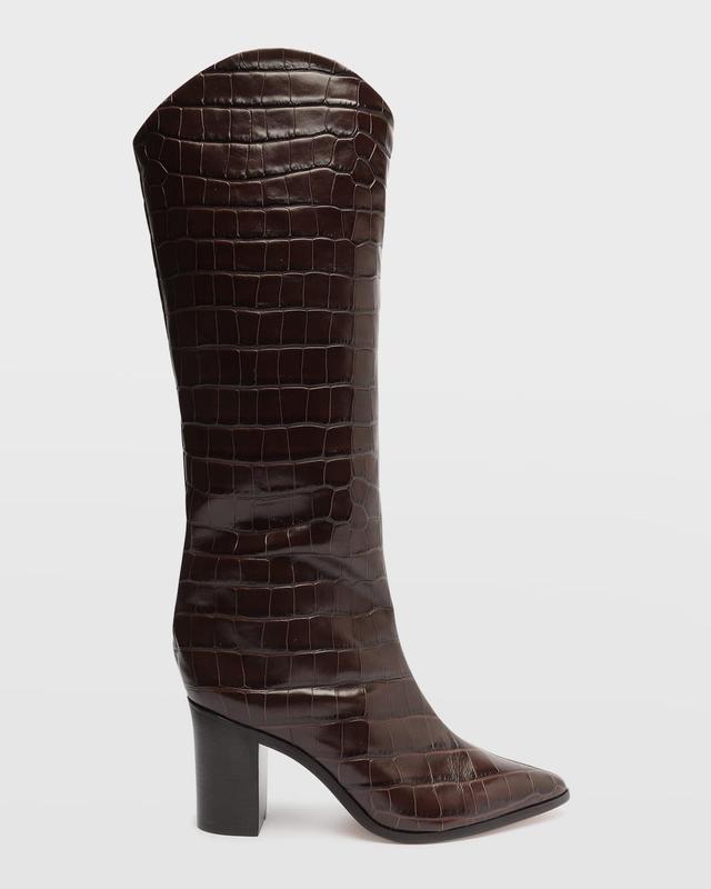 Schutz Maryana Pointed Toe Block Heel Knee High Boot Product Image