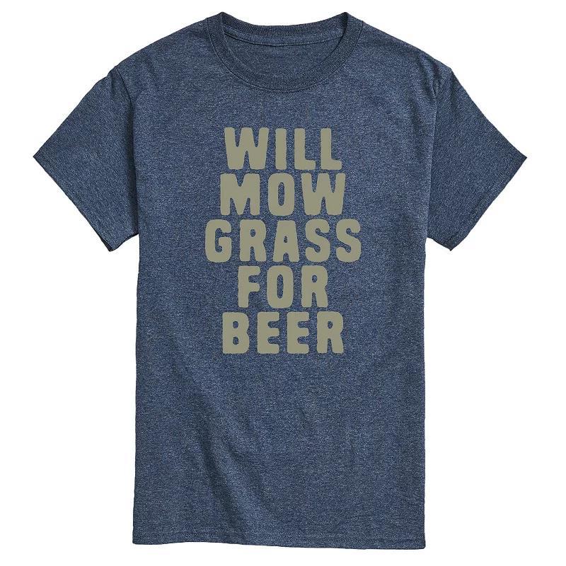 Mens Will Mow Grass For Beer Tee Product Image