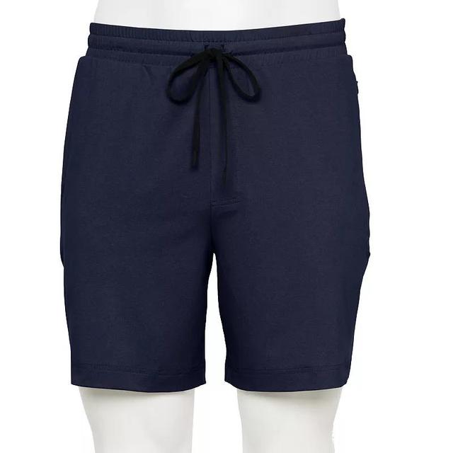 Mens For The Republic Elastic Waist Drawstring Shorts with Zip Back Pocket Blue Product Image