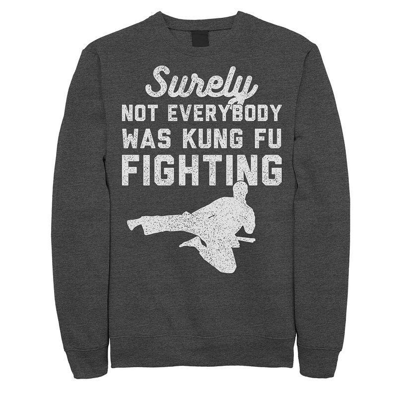 Mens Surely Not Everyone Was Kung Fu Fighting Fleece Grey Heather Product Image