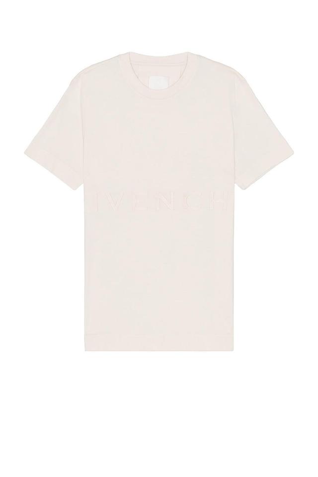 Givenchy Slim Fit Branding Embroidery Tee in Pink Product Image