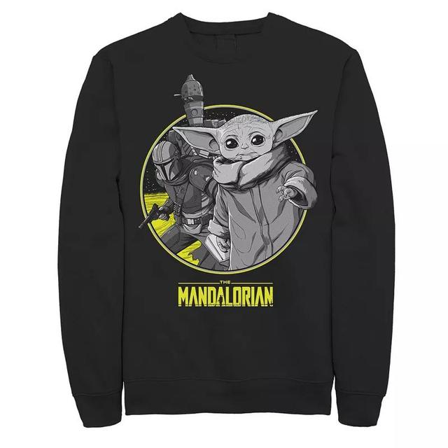 Mens Star Wars: The Mandalorian The Child Group Shot Logo Sweatshirt Product Image