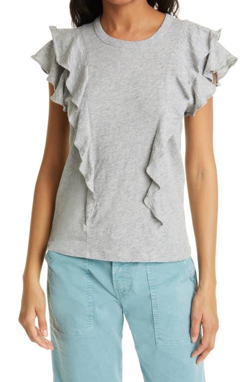 Womens Bea Ruffled Cotton T-Shirt Product Image