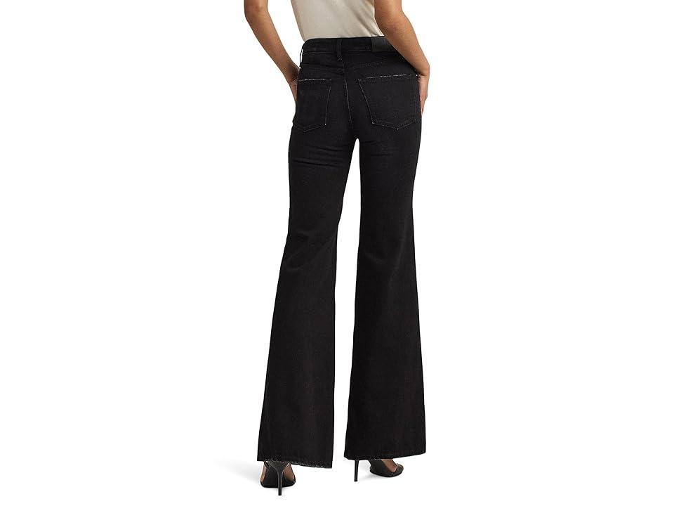 LAUREN Ralph Lauren Petite High-Rise Flare Jean Wash) Women's Jeans Product Image