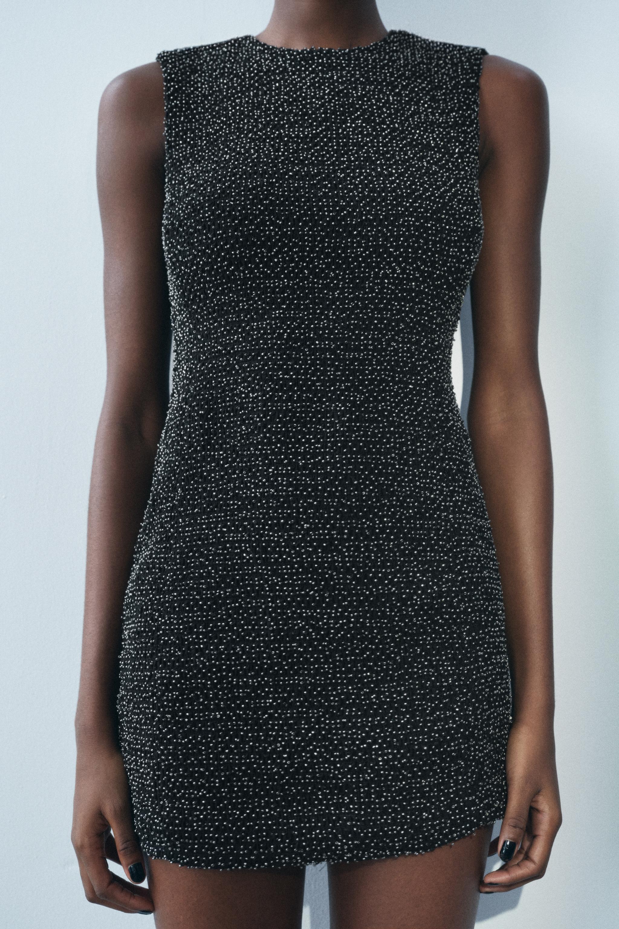 BEADED SHORT DRESS ZW COLLECTION Product Image