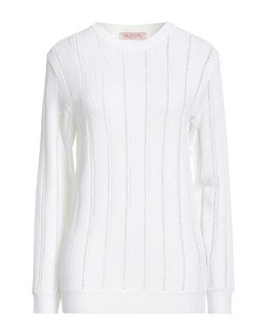 VALENTINO Garavani Woman Sweater White Size L Viscose, Polyester, Polyamide, Cotton Product Image