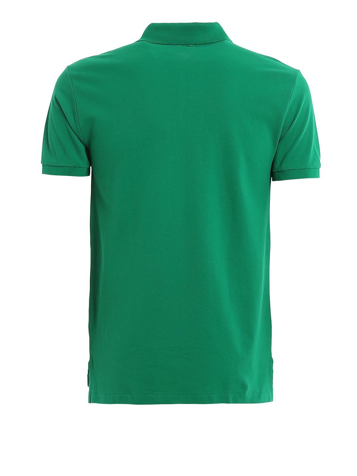 POLO RALPH LAUREN Green Slim Fit Cotton Pique Polo Product Image