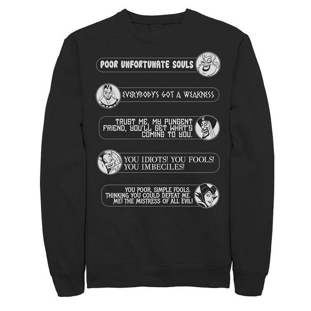 Disney Villains Mens Movie Quotes Circle Portrait Sweatshirt Product Image