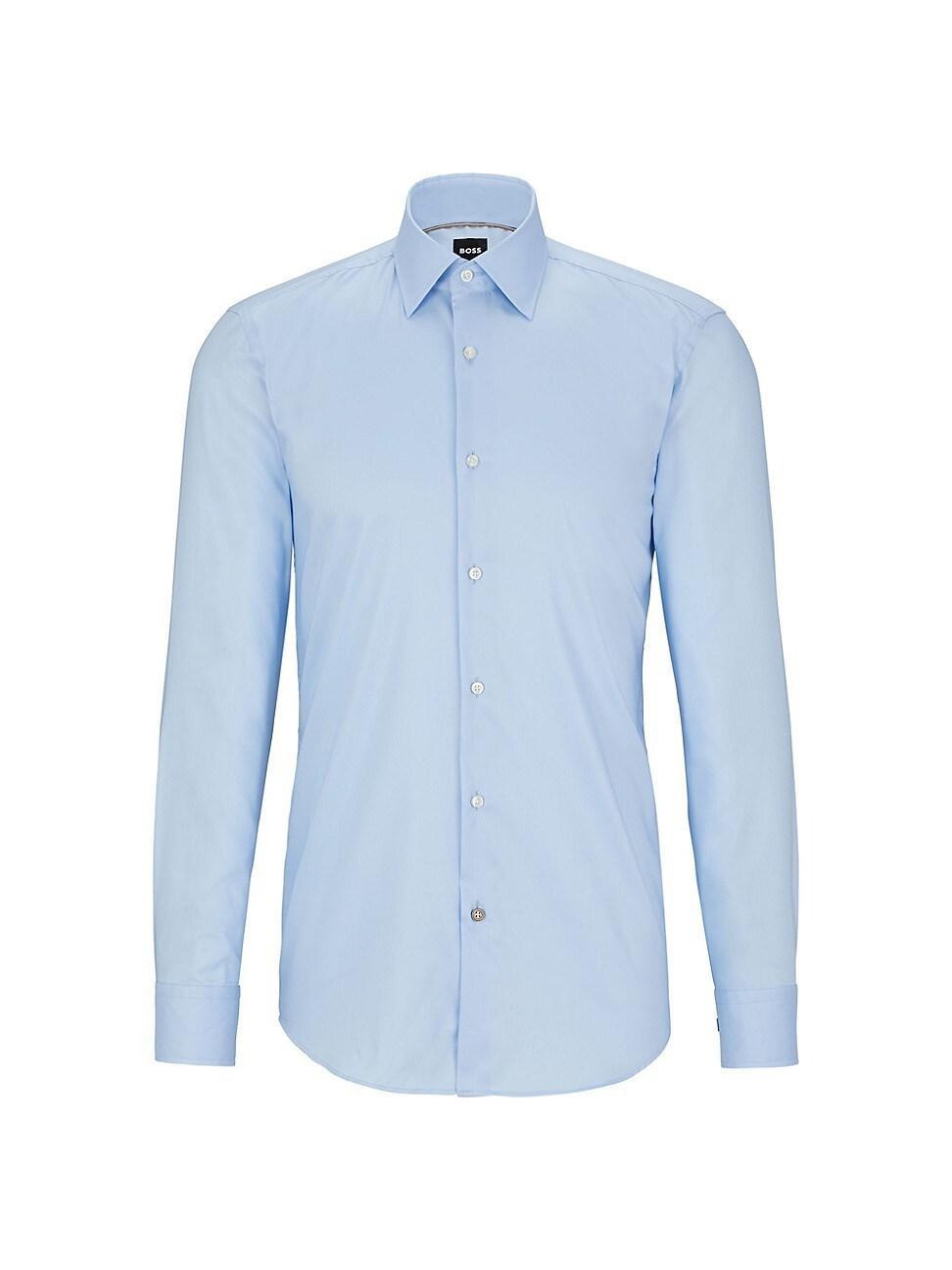 Mens Slim-Fit Shirt in Easy-Iron Cotton Poplin Product Image